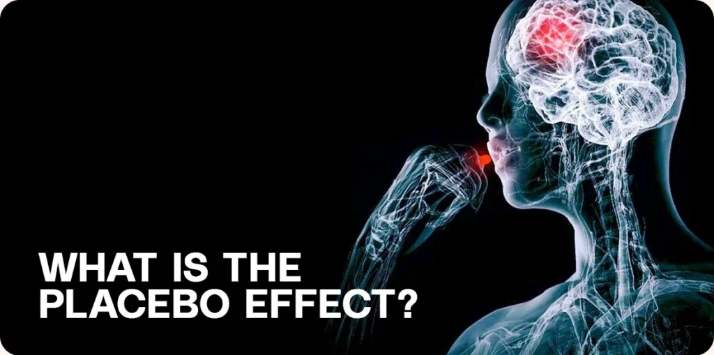 X-ray image of a person taking a pill.